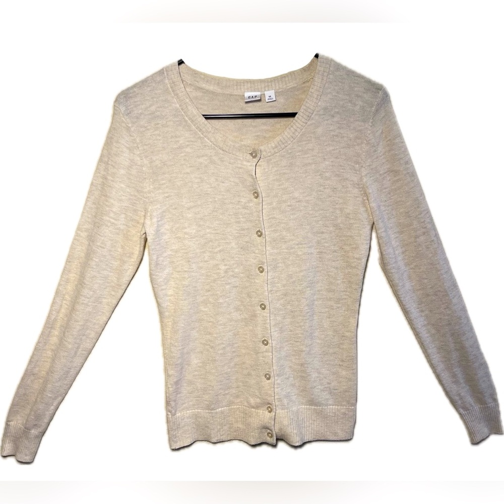 Oatmeal Heather Crewneck Cardigan